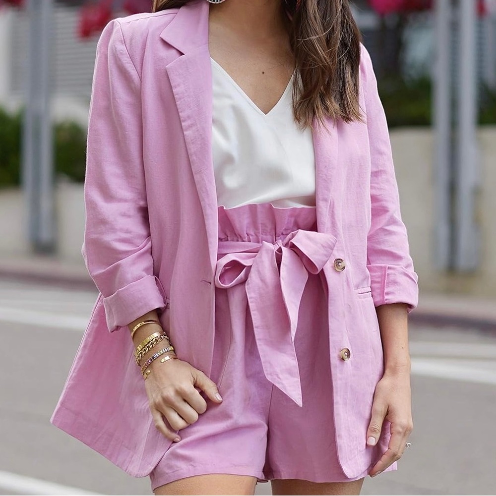 The Drop Women's Orchid Pink Oversized Turn-up Sleeve Blazer, Size XL - NWT